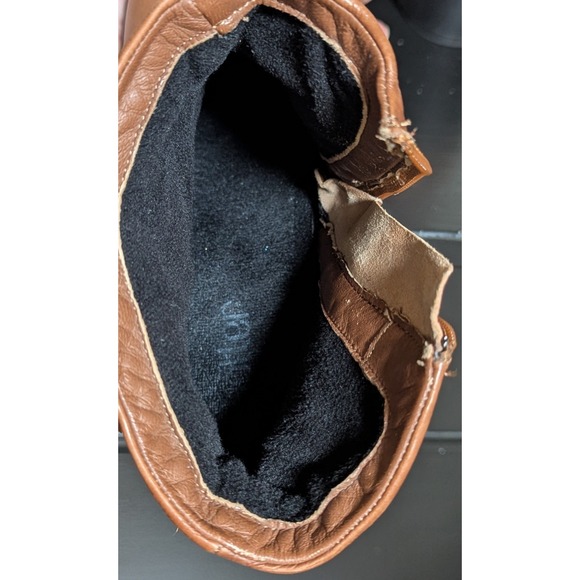 Women's Hotter Chester Leather Ankle Boots 9 Zippered Straps Double Tassels Heel - Picture 10 of 11